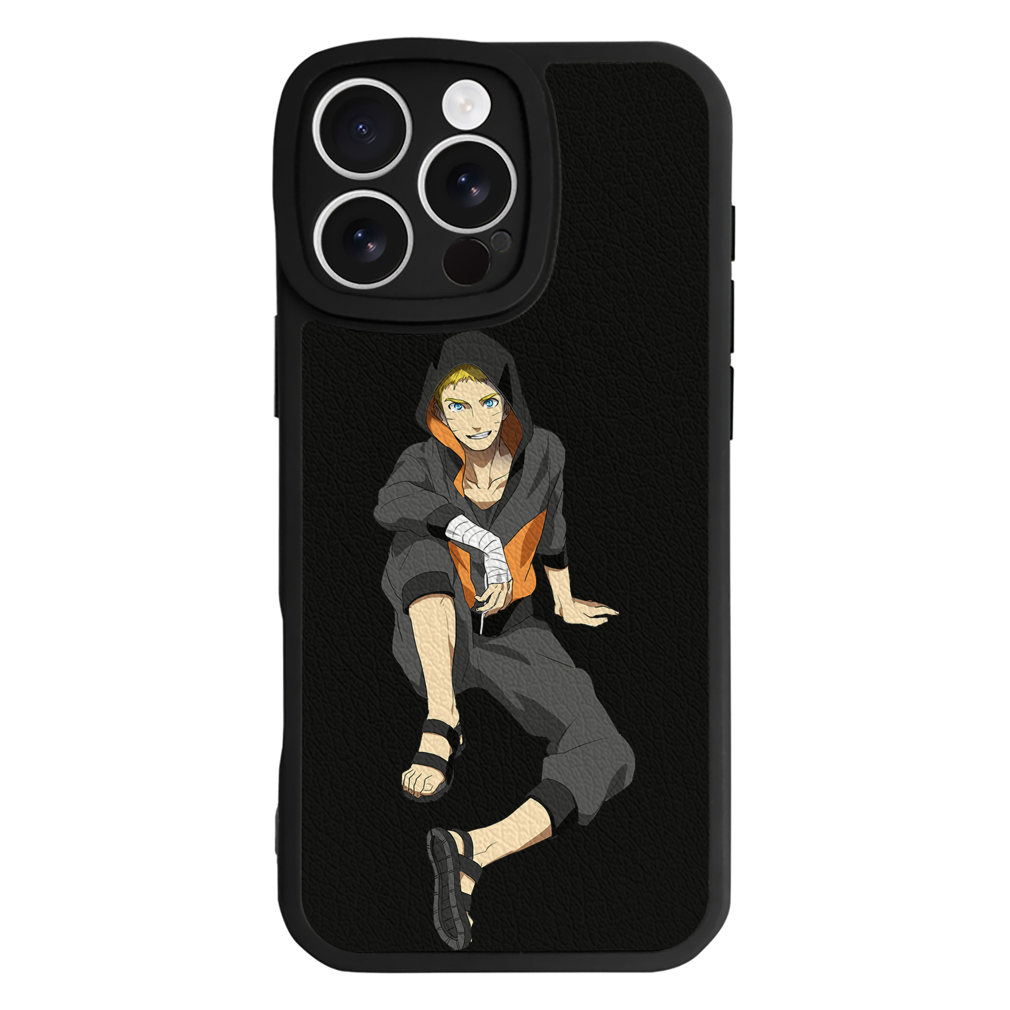 （画像用） NARUTO -ナルト- うずまき ナルト Uzumaki Naruto 【iPhone 16シリーズ対応】シリコンスマホケース（レザー調） 材質：シリコン